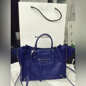 Balenciaga Papier A4 Zip around classic studs bag leather mini